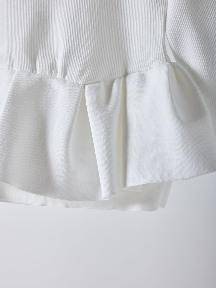 【予約販売】Mewl ペプラムニット M261-97028