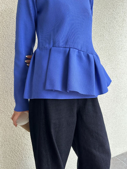 【予約販売】Mewl ペプラムニット M261-97028