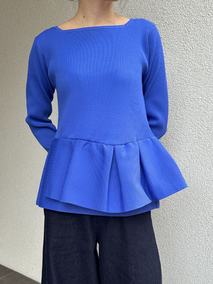 【予約販売】Mewl ペプラムニット M261-97028