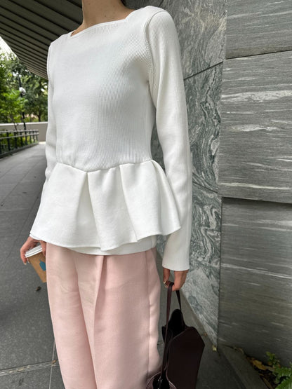 【予約販売】Mewl ペプラムニット M261-97028