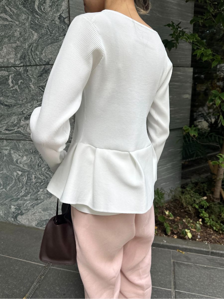 【予約販売】Mewl ペプラムニット M261-97028