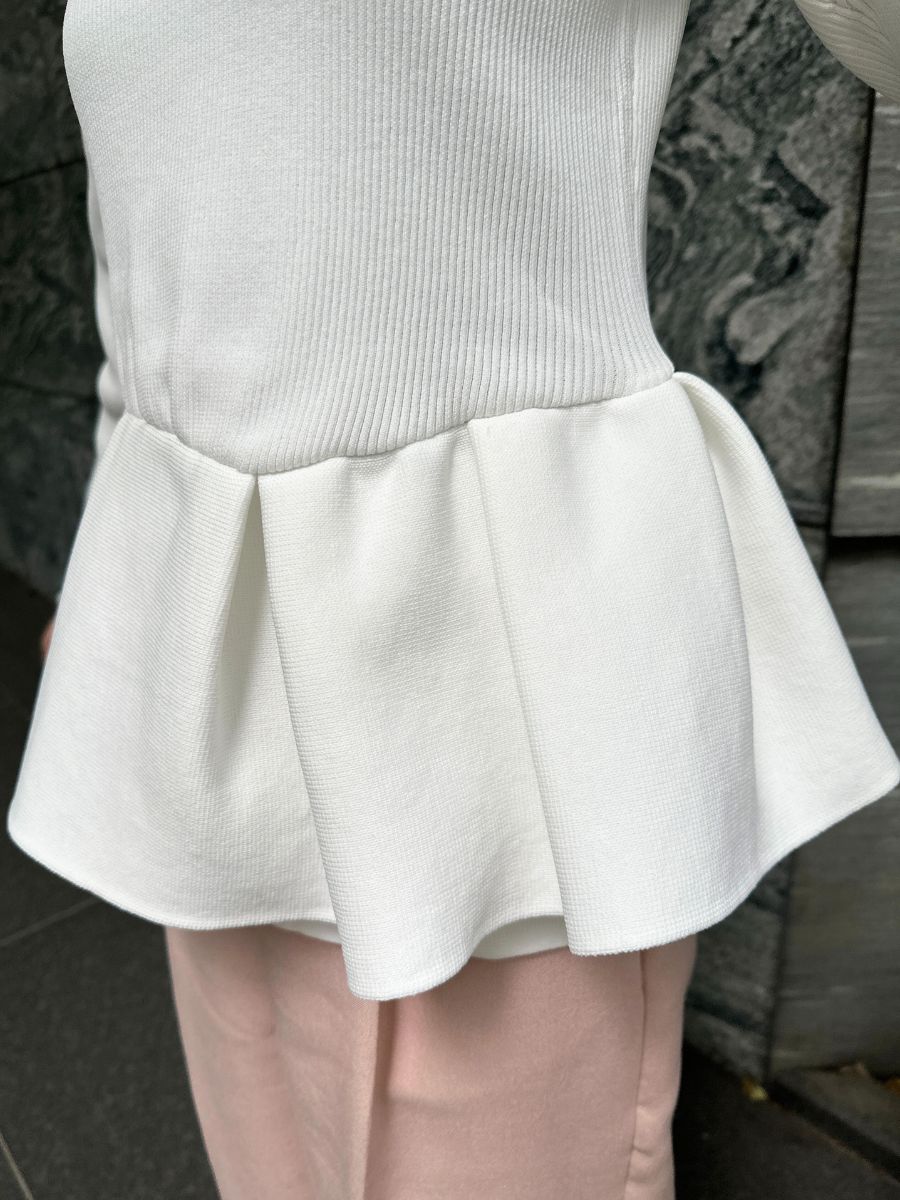 【予約販売】Mewl ペプラムニット M261-97028