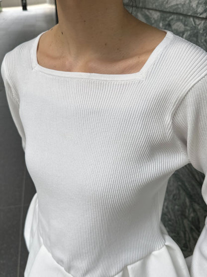 【予約販売】Mewl ペプラムニット M261-97028