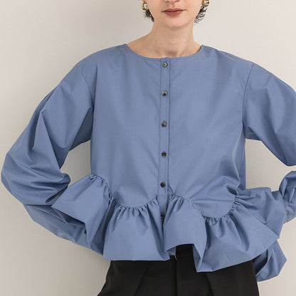 【予約販売】Mewl アシメペプラムラッフルBL M263-18105