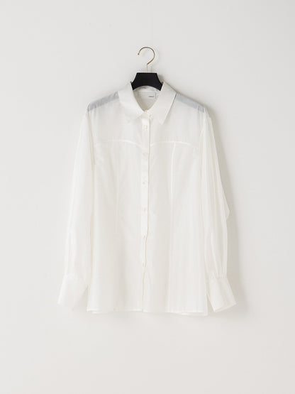 【予約販売】Mewl SHEER CURVY SHIRT M264-18167