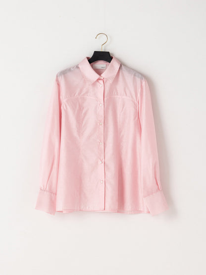【予約販売】Mewl SHEER CURVY SHIRT M264-18167