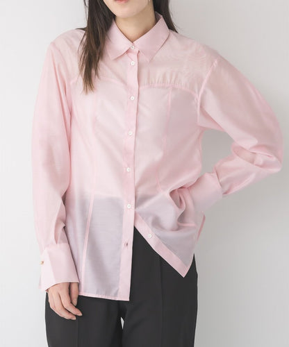 【予約販売】Mewl SHEER CURVY SHIRT M264-18167