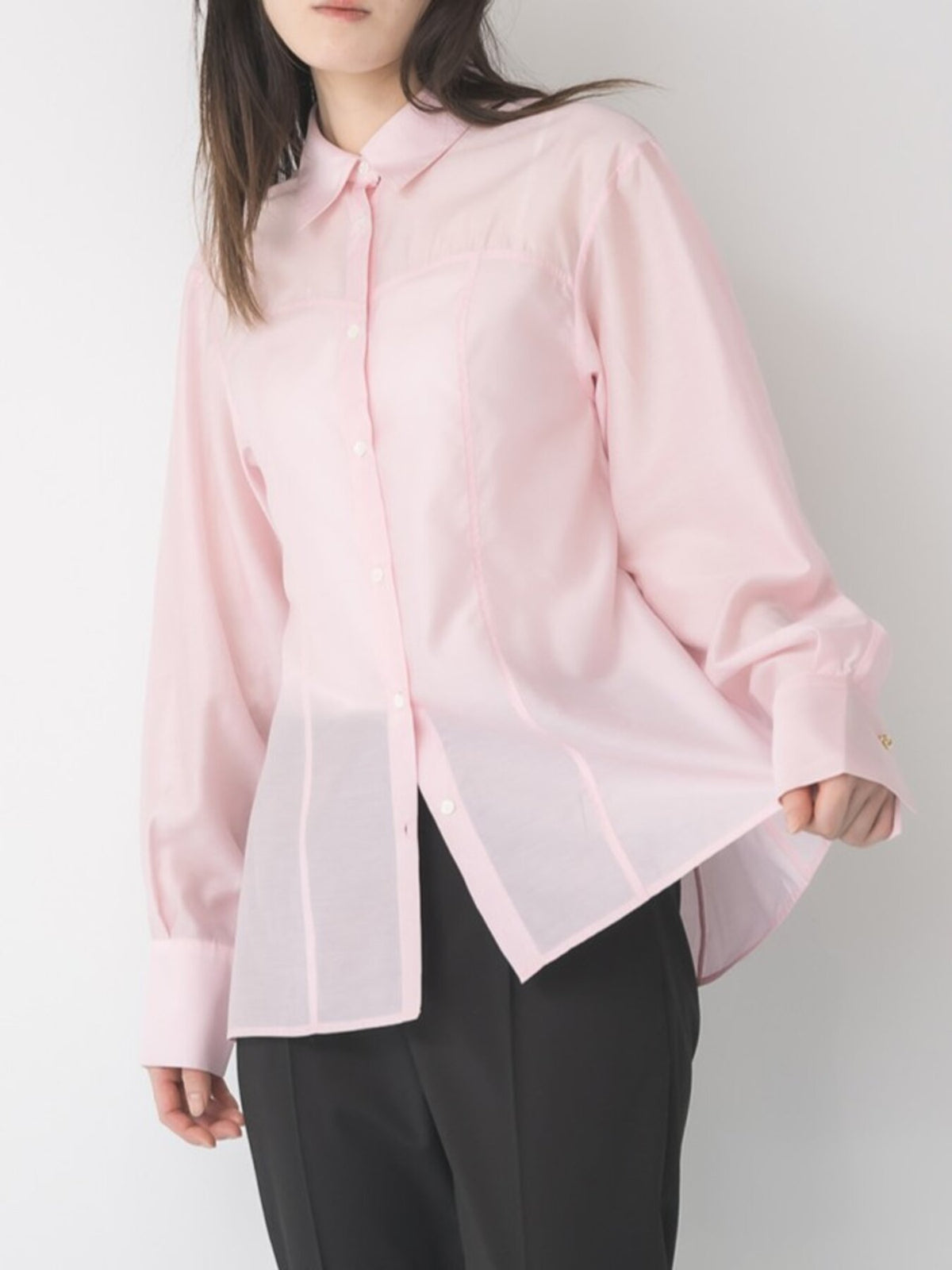 【予約販売】Mewl SHEER CURVY SHIRT M264-18167