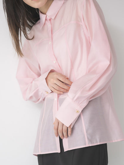 【予約販売】Mewl SHEER CURVY SHIRT M264-18167