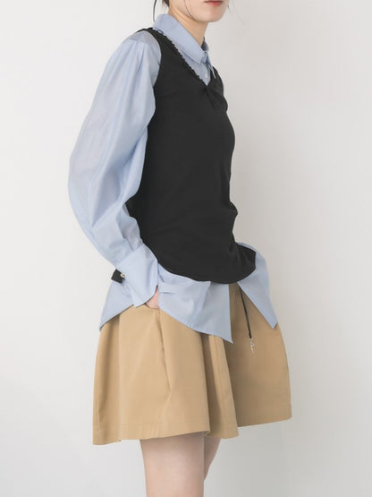 【予約販売】Mewl SHEER CURVY SHIRT M264-18167