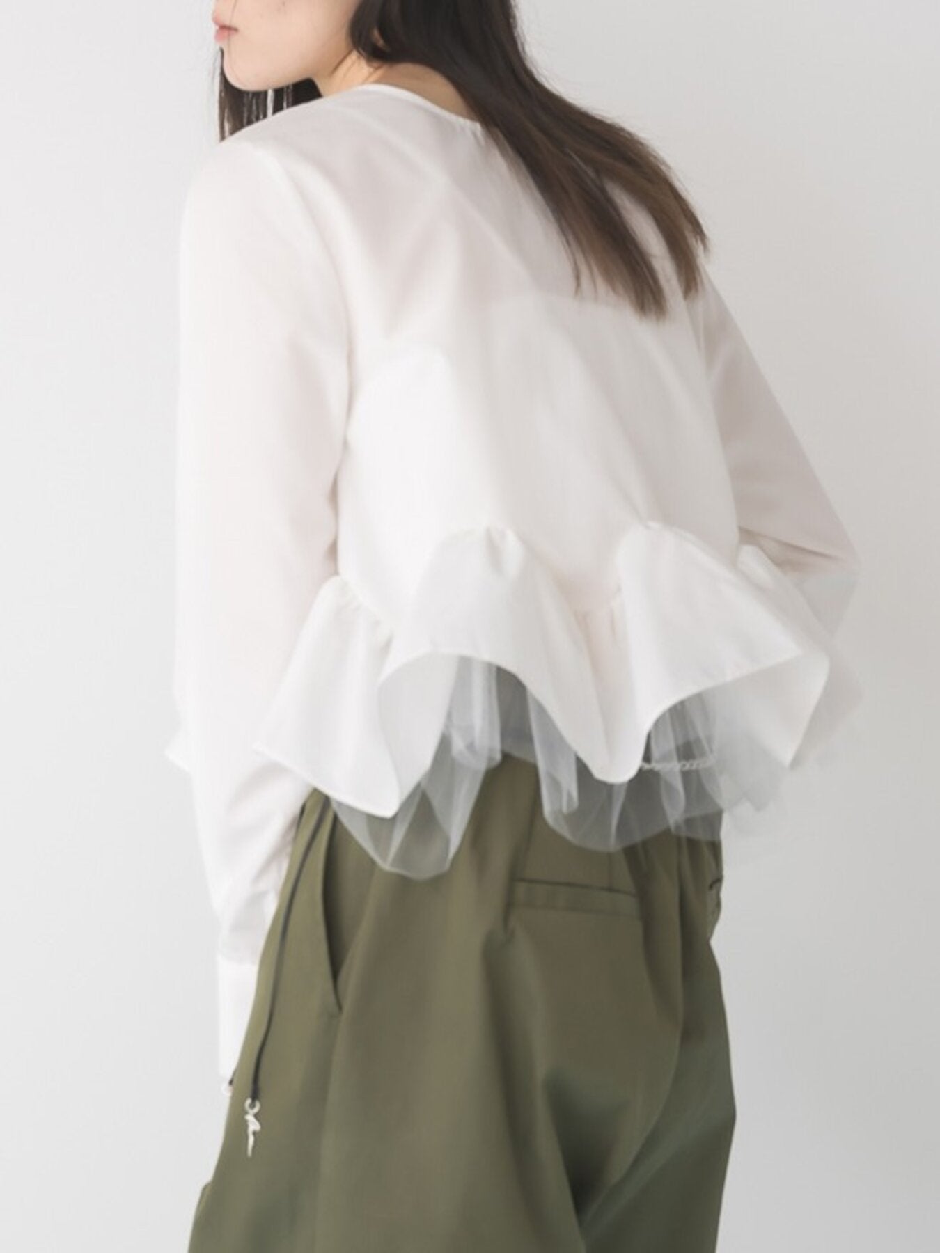 【予約販売】Mewl TULLE PEPLUM BL M264-18168