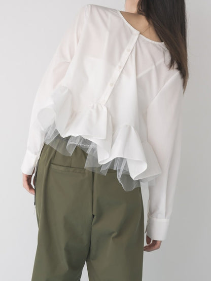 【予約販売】Mewl TULLE PEPLUM BL M264-18168
