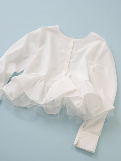 【予約販売】Mewl TULLE PEPLUM BL M264-18168