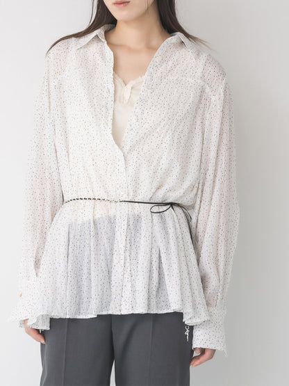 【予約販売】Mewl DOT SHEER SHIRT M264-18175