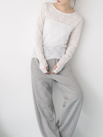 【予約販売】Mewl LACE LONG SLEEVE TOP M264-88190