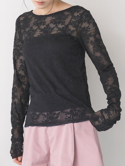 【予約販売】Mewl LACE LONG SLEEVE TOP M264-88190