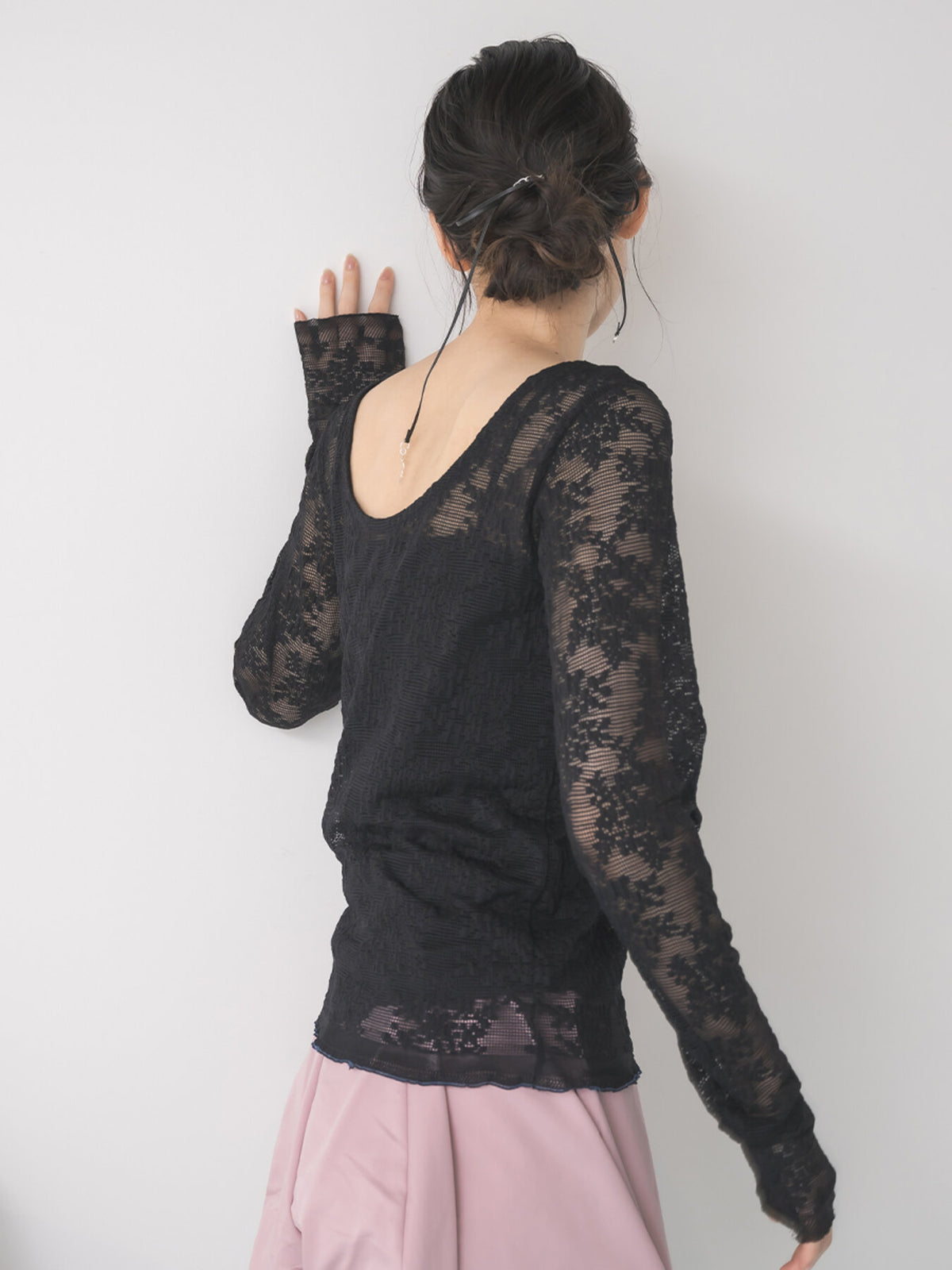 【予約販売】Mewl LACE LONG SLEEVE TOP M264-88190
