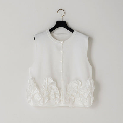 【予約販売】Mewl PEPLUM KNIT VEST M264-98185