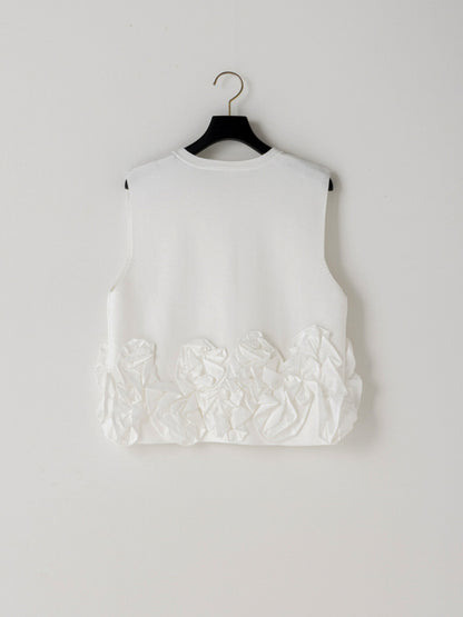 【予約販売】Mewl PEPLUM KNIT VEST M264-98185