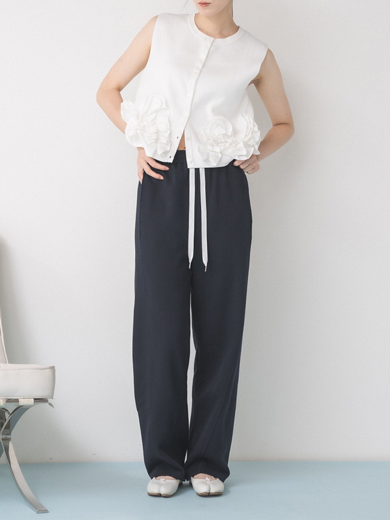 【予約販売】Mewl PEPLUM KNIT VEST M264-98185