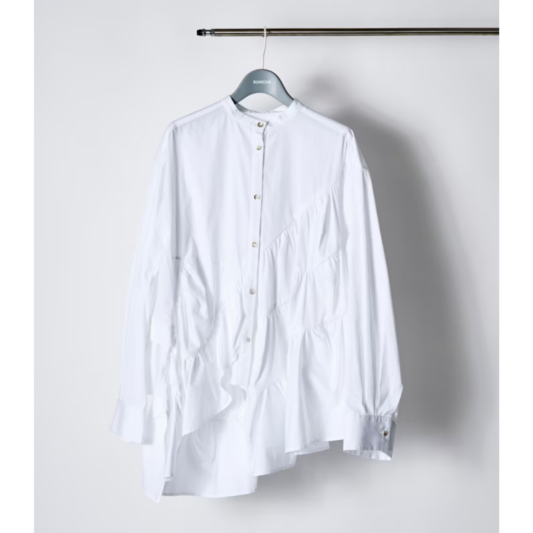 RUMCHE Typewriter Gatherd Blouse R25A10603