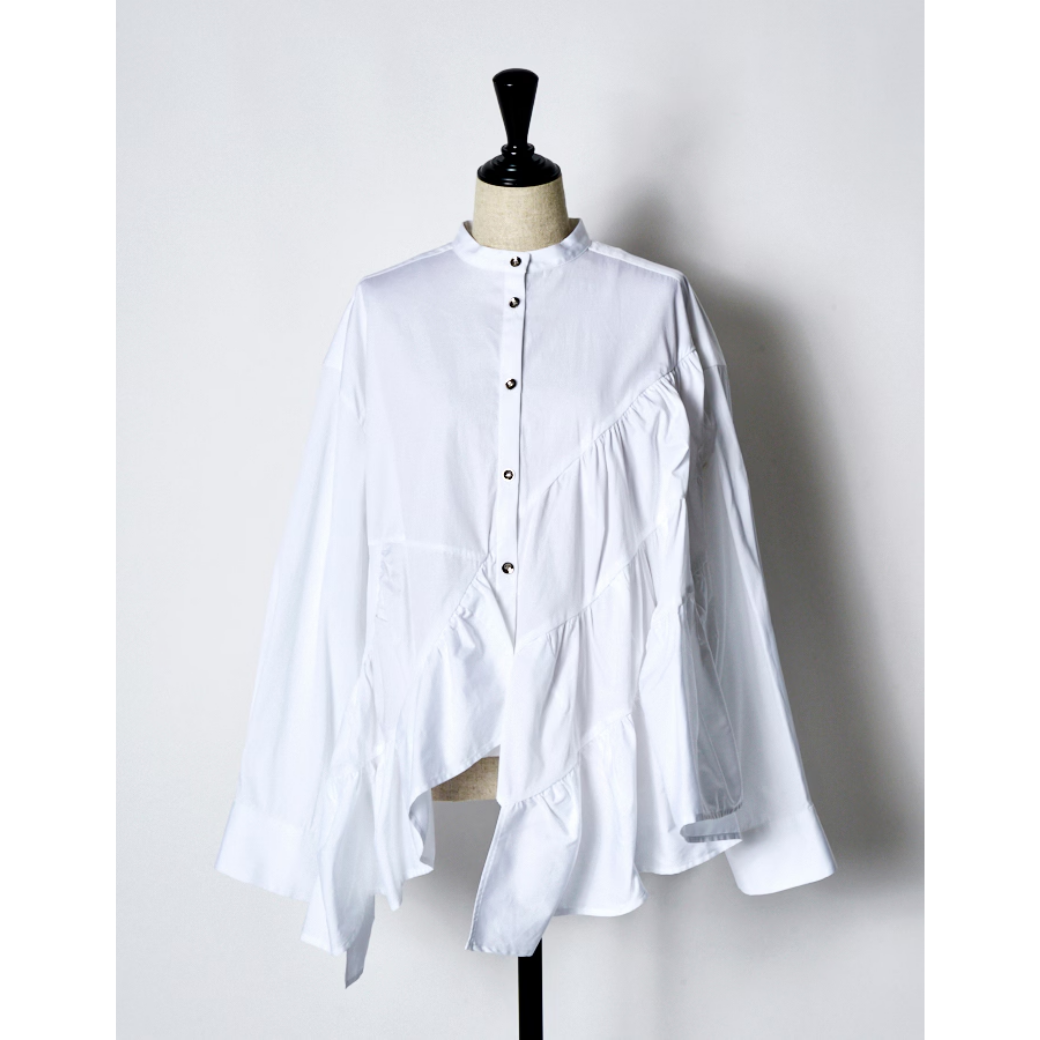 RUMCHE Typewriter Gatherd Blouse R25A10603