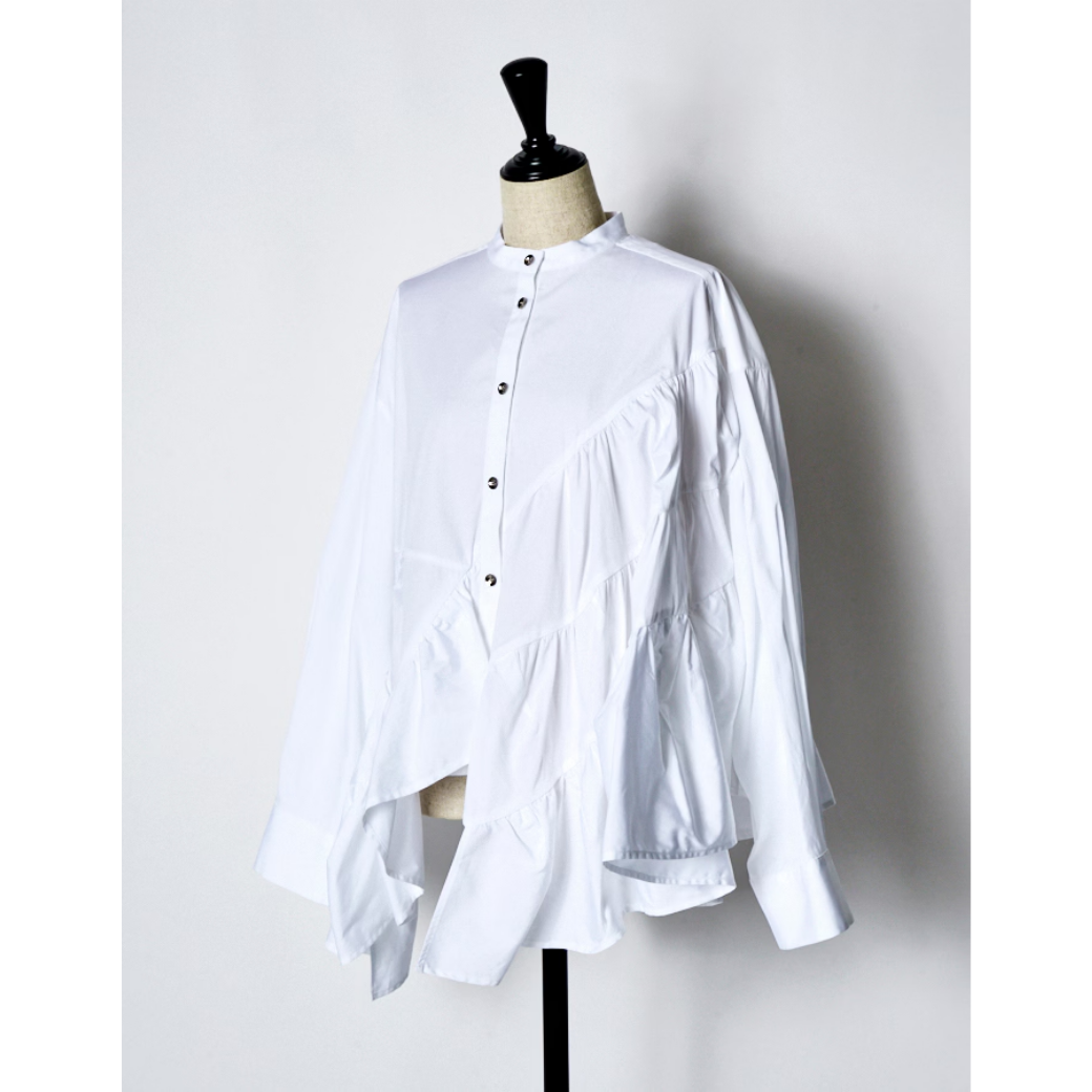 RUMCHE Typewriter Gatherd Blouse R25A10603