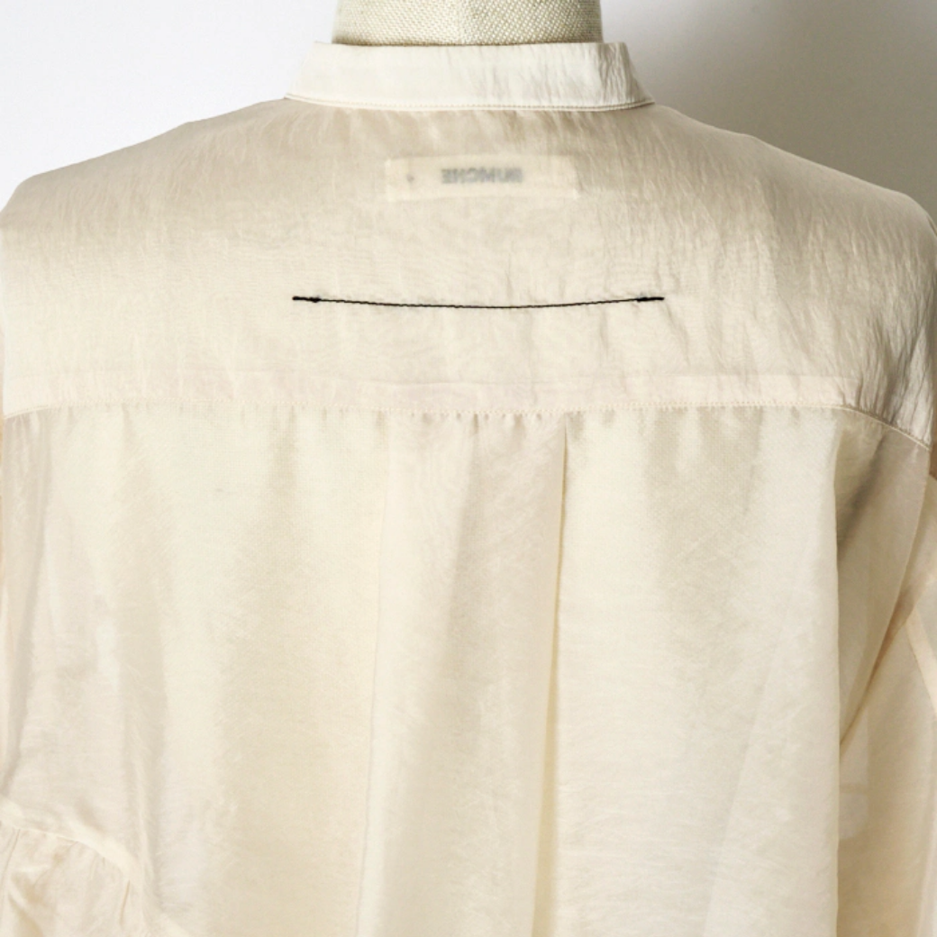 RUMCHE Sheer Gathered Blouse R25A10604