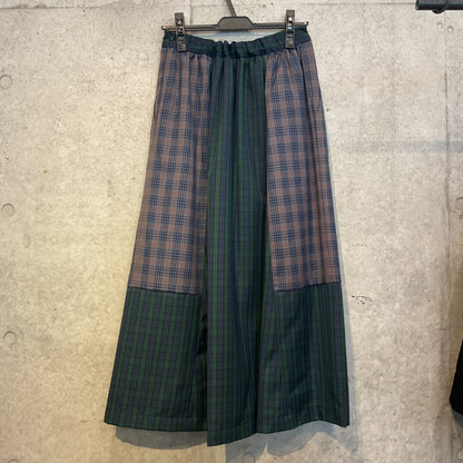 kittle チェック柄ロングスカート k256-65103-400