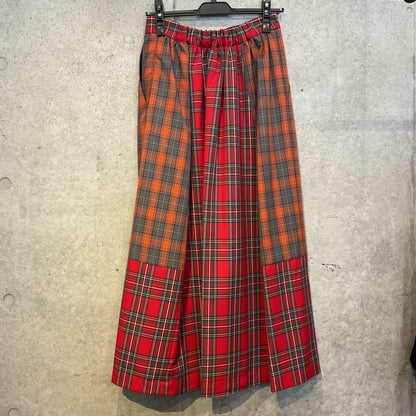 kittle チェック柄ロングスカート k256-65103-400
