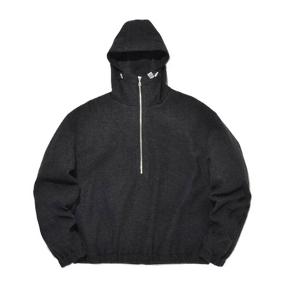 SUPERTHANKS Stretch wool like Half zip hoodie（刺繍無し） ST264 JK03A