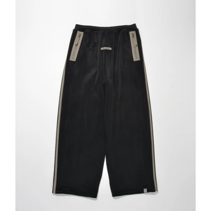 SUPERTHANKS Velour barrel leg line pants CS02