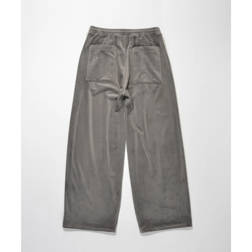 SUPERTHANKS Velour barrel leg line pants CS02