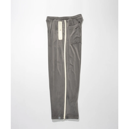 SUPERTHANKS Velour barrel leg line pants CS02