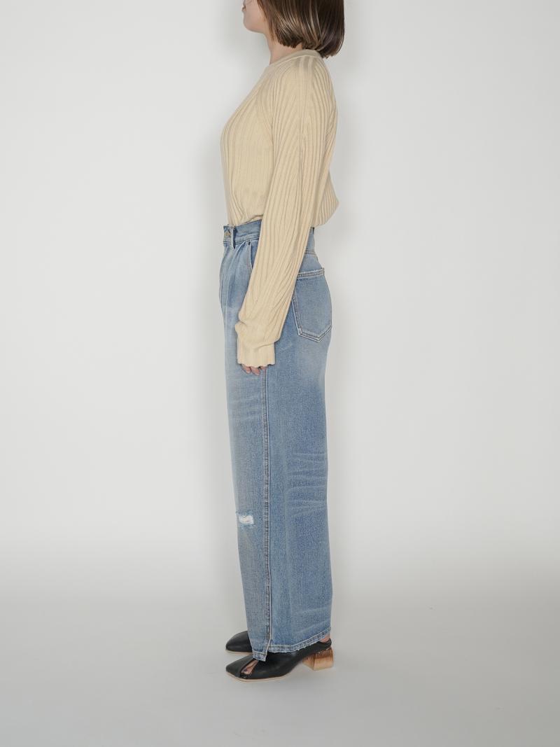 YENN CURVED SEAM DENIM PT [Y234-31041-5]