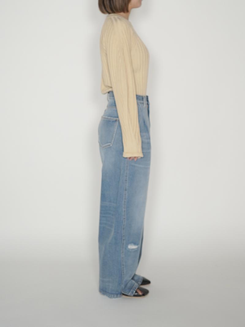 YENN CURVED SEAM DENIM PT [Y234-31041-5]