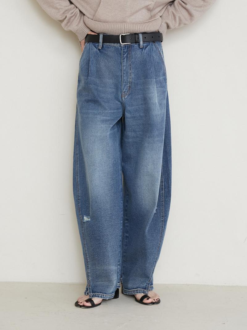 YENN CURVED SEAM DENIM PT [Y234-31041-5]