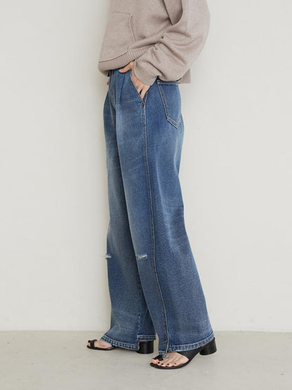 YENN CURVED SEAM DENIM PT [Y234-31041-5]