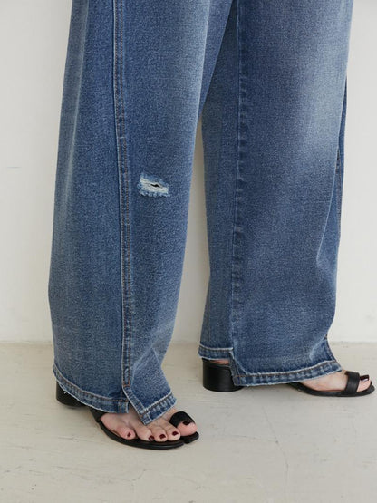 YENN CURVED SEAM DENIM PT [Y234-31041-5]