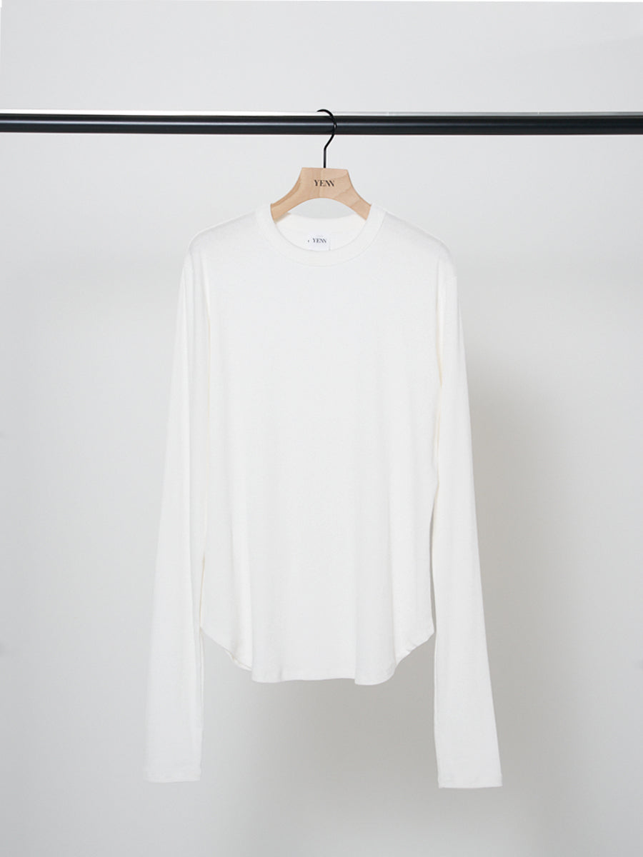 【予約販売】YENN COTTON RIB LONG TEE Y244-81090-3