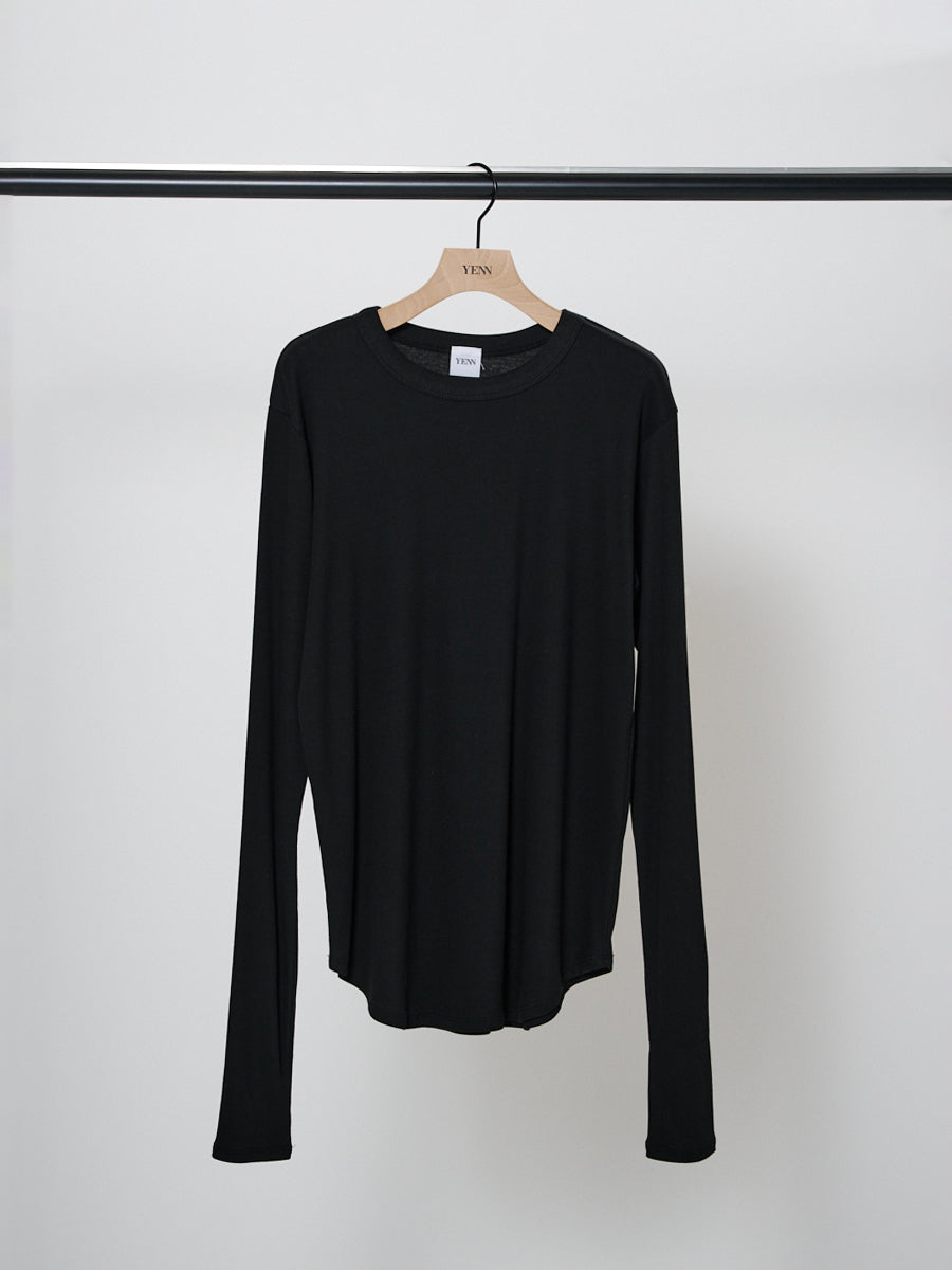 YENN COTTON RIB LONG TEE Y244-81090-2