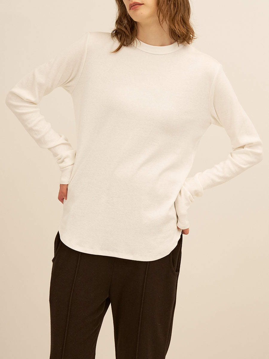 【予約販売】YENN COTTON RIB LONG TEE Y244-81090-3