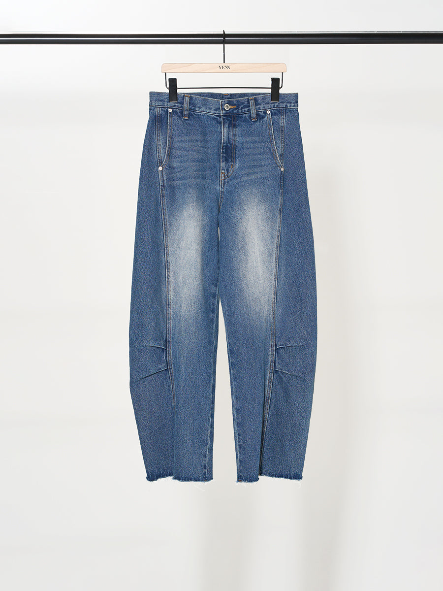 【予約販売】YENNKNEE TUCK DENIM PT Y252-31054-2