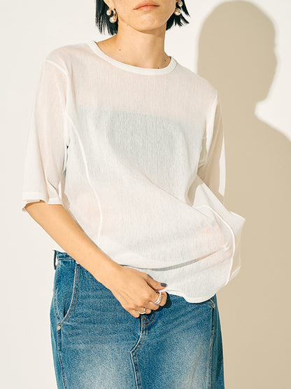 YENN COTTON TULLE TEE Y252-82038