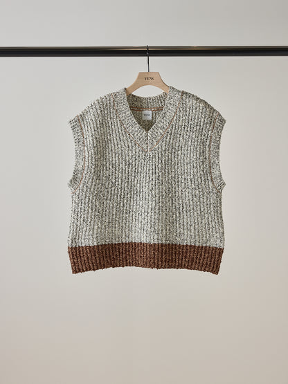 【予約販売】YENN BI COLOR KNIT VEST Y253-91093