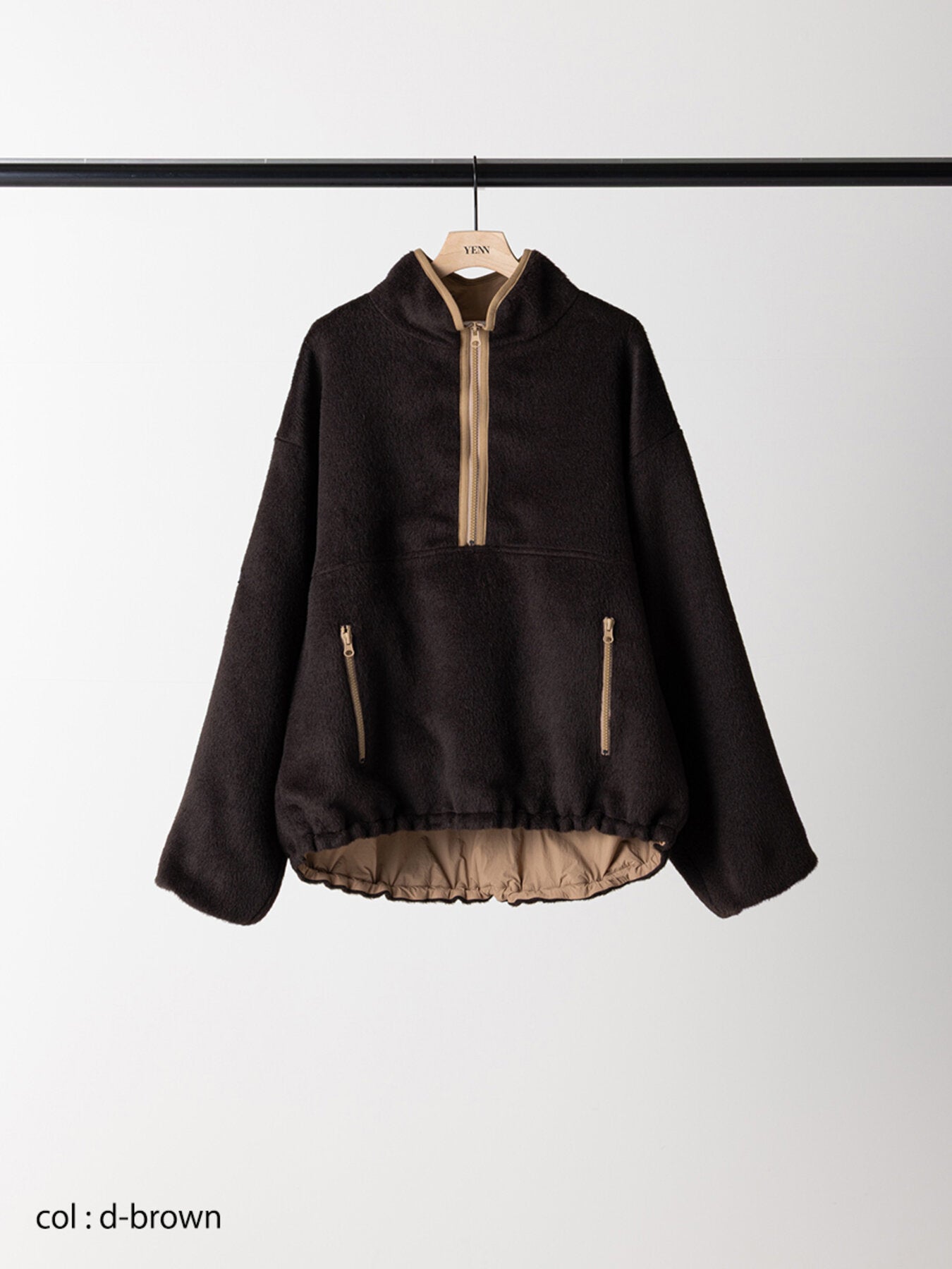 【予約販売】YENN SHAGGY HALF ZIP JK Y254-41126-4