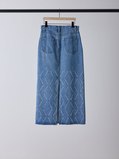 【予約販売】YENN LASER CUT DENIM SK Y261-22002