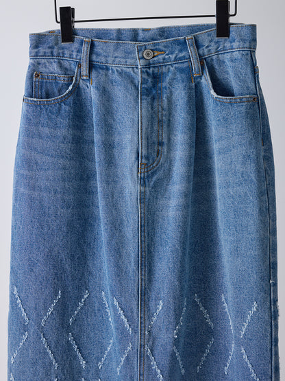 【予約販売】YENN LASER CUT DENIM SK Y261-22002