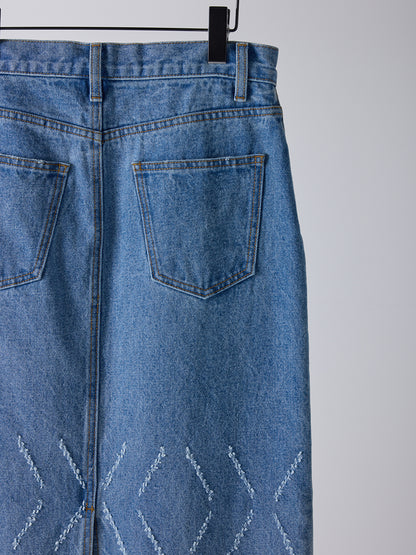 【予約販売】YENN LASER CUT DENIM SK Y261-22002