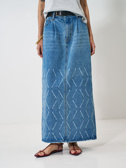 【予約販売】YENN LASER CUT DENIM SK Y261-22002